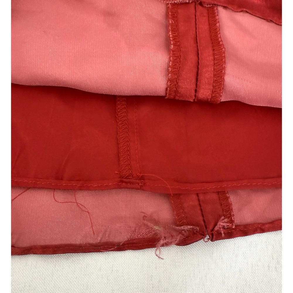 VTG Y2K Cache Red Pink Ombre Beaded Gown Dress Mesh Overlay Womens Size 4 FLAWS - Picture 14 of 16